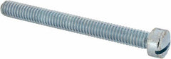 Value Collection - 5/16-18 UNC, 3" Length Under Head Slotted Drive Machine Screw - Fillister Head, Grade J82 Steel, Zinc-Plated Finish, Without Washer - Benchmark Tooling