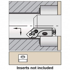 Kennametal - Right Hand, MSSN Toolholder Compatibility, SN.. Insert Compatibility, Indexable Turning Cartridge - Screw or Clamp Holding Method, 44mm OAL x 14mm OAH - Benchmark Tooling