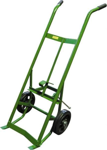 Fairbanks - 1,000 Lb Load Capacity, 30 & 55 Gal Drum Hand Truck - 24" Wide x 58" High, 2 Steel Wheels - Benchmark Tooling