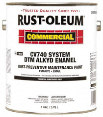 Rust-Oleum - 1 Gal Black Gloss Finish Alkyd Enamel Paint - 278 to 509 Sq Ft per Gal, Interior/Exterior, Direct to Metal, <400 gL VOC Compliance - Benchmark Tooling