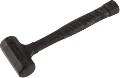 Paramount - 27 oz Head 1-3/4" Face Diam Rubber Dead Blow Hammer - 12-3/4" OAL, Rubber-Covered Steel Handle - Benchmark Tooling