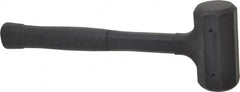 Paramount - 37 oz Head 1-3/4" Face Diam Rubber Dead Blow Hammer - 13-3/4" OAL, Rubber-Covered Steel Handle - Benchmark Tooling