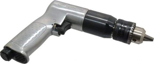 Ingersoll-Rand - 1/2" Reversible Keyed Chuck - Pistol Grip Handle, 500 RPM, 4 CFM, 0.5 hp, 90 psi - Benchmark Tooling