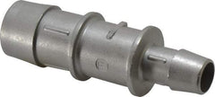 Made in USA - 0.695 x 0.417" Tube ID, Metal Barbed Tube Reducer - Stainless Steel - Benchmark Tooling