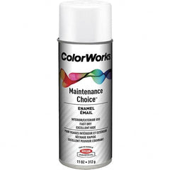 Krylon - White, Gloss, Enamel Spray Paint - 15 to 18 Sq Ft per Can, 16 oz Container, Use on General Industrial Maintenance & Touch-up Work - Benchmark Tooling