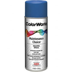 Krylon - Royal Blue, Enamel Spray Paint - 15 to 18 Sq Ft per Can, 16 oz Container, Use on General Industrial Maintenance & Touch-up Work - Benchmark Tooling