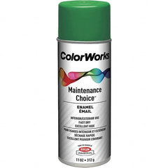 Krylon - Emerald Green, Enamel Spray Paint - 15 to 18 Sq Ft per Can, 16 oz Container, Use on General Industrial Maintenance & Touch-up Work - Benchmark Tooling