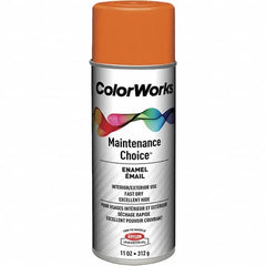 Krylon - Safety Orange, Enamel Spray Paint - 15 to 18 Sq Ft per Can, 16 oz Container, Use on General Industrial Maintenance & Touch-up Work - Benchmark Tooling