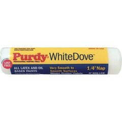 Purdy - 1/4" Nap, 9" Wide Paint General Purpose Roller Cover - Smooth Texture, Dralon - Benchmark Tooling