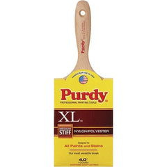 Purdy - 4" Synthetic General Purpose Paint Brush - 3-15/16" Bristle Length, 6" Wood Beavertail Handle - Benchmark Tooling