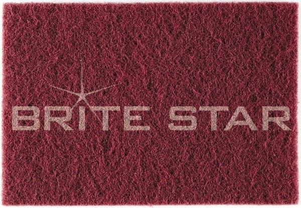 Brite Star - Very Fine Grade Aluminum Oxide Hand Pad - Green, 6" Wide x 9" Long, Nonwoven - Benchmark Tooling