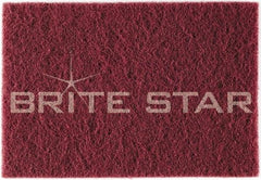 Brite Star - Super Fine Grade Flint Hand Pad - White, 6" Wide x 9" Long, Nonwoven - Benchmark Tooling