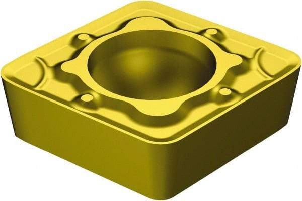 Sandvik Coromant - CCMT431 WM Grade 2015 Carbide Turning Insert - TiCN/Al2O3/TiN Finish, 80° Diamond, 1/2" Inscr Circle, 3/16" Thick, 1/64" Corner Radius - Benchmark Tooling