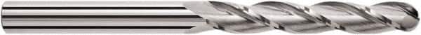 SGS - 10mm Diam, 38mm LOC, 3 Flute Solid Carbide Ball End Mill - Uncoated, Single End, 100mm OAL, 10mm Shank Diam, Spiral Flute - Benchmark Tooling