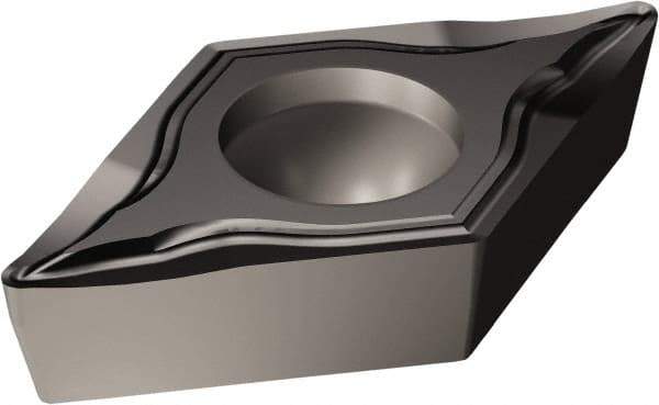 Sandvik Coromant - DCGT21.51 UM Grade 1105 Carbide Turning Insert - TiAlN2 Finish, 55° Diamond, 1/4" Inscr Circle, 3/32" Thick, 1/64" Corner Radius - Benchmark Tooling
