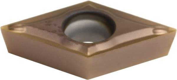 Sumitomo - DCMT21.52 ESU Grade AC520U Carbide Turning Insert - TiAlN/AlCrN Finish, 55° Diamond, 1/4" Inscr Circle, 3/32" Thick, 1/32" Corner Radius - Benchmark Tooling