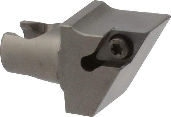 Kennametal - Right Hand Cut, Size KM20, DC.. Insert Compatiblity, Modular Turning & Profiling Cutting Unit Head - 12.5mm Ctr to Cutting Edge, 25mm Head Length, Series KM Mini - Benchmark Tooling