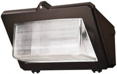 Cooper Lighting - 400 Watt, 120-277 Volt, High Pressure Sodium Wall Pack Light Fixture - Glass Lens, Aluminum Housing, Bronze (Color), Wall Mount, 12-3/4" Deep x 10" High x 16-5/8" Wide - Benchmark Tooling