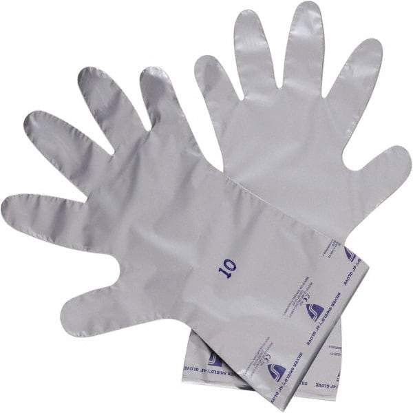 North - 14-1/2" Long, 2.7 mil Thick, Chemical Resistant Gloves - Silver - Benchmark Tooling