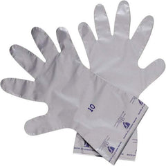 North - 14-1/2" Long, 2.7 mil Thick, Chemical Resistant Gloves - Silver - Benchmark Tooling