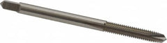 Hertel - #6-40 UNF, 2 Flute, Bright Finish, High Speed Steel Spiral Point Tap - Plug Chamfer, Right Hand Thread, 2" OAL, 2B/3B Class of Fit - Exact Industrial Supply