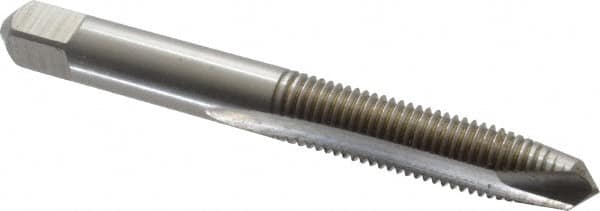 Hertel - 5/16-24 UNF, 2 Flute, Bright Finish, High Speed Steel Spiral Point Tap - Plug Chamfer, Right Hand Thread, 2-23/32" OAL - Exact Industrial Supply