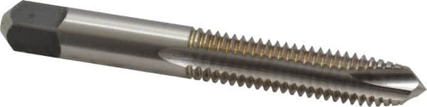 Hertel - 3/8-16 UNC, 3 Flute, Bright Finish, High Speed Steel Spiral Point Tap - Plug Chamfer, Right Hand Thread, 2-15/16" OAL - Exact Industrial Supply