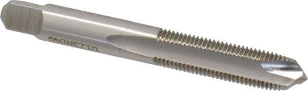 Hertel - 3/8-24 UNF, 3 Flute, Bright Finish, High Speed Steel Spiral Point Tap - Plug Chamfer, Right Hand Thread, 2-15/16" OAL, 3B Class of Fit - Exact Industrial Supply