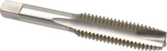 Hertel - 1/2-13 UNC, 3 Flute, Bright Finish, High Speed Steel Spiral Point Tap - Plug Chamfer, Right Hand Thread, 3-3/8" OAL, 2B Class of Fit - Exact Industrial Supply