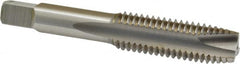 Hertel - 5/8-11 UNC, 3 Flute, Bright Finish, High Speed Steel Spiral Point Tap - Plug Chamfer, Right Hand Thread, 3-13/16" OAL, 2B Class of Fit - Exact Industrial Supply