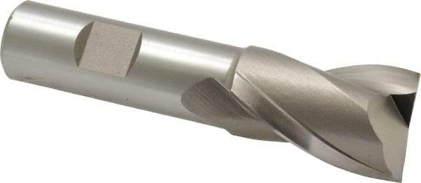 Hertel - 1", 1-1/2" LOC, 3/4" Shank Diam, 3-3/4" OAL, 2 Flute, Cobalt Square End Mill - Single End, Uncoated, Spiral Flute, 30° Helix, Centercutting, Right Hand Cut, Right Hand Flute - Benchmark Tooling