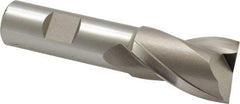 Hertel - 1", 1-1/2" LOC, 3/4" Shank Diam, 3-3/4" OAL, 2 Flute, Cobalt Square End Mill - Single End, Uncoated, Spiral Flute, 30° Helix, Centercutting, Right Hand Cut, Right Hand Flute - Benchmark Tooling