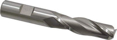 Hertel - 5/8", 2" LOC, 5/8" Shank Diam, 4-1/8" OAL, 2 Flute, Cobalt Square End Mill - Single End, Uncoated, Spiral Flute, 30° Helix, Centercutting, Right Hand Cut, Right Hand Flute - Benchmark Tooling