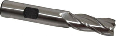 Hertel - 1/2", 1-1/4" LOC, 1/2" Shank Diam, 3-1/4" OAL, 4 Flute, Cobalt Square End Mill - Single End, Uncoated, Spiral Flute, 30° Helix, Centercutting, Right Hand Cut, Right Hand Flute - Benchmark Tooling