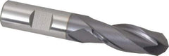 Hertel - 5/8" Diam, 1-5/8" LOC, 2 Flute Cobalt Ball End Mill - TiCN Finish, Single End, 3-3/4" OAL, 5/8" Shank Diam - Benchmark Tooling