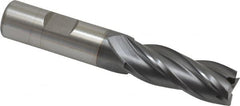 Hertel - 5/8", 1-5/8" LOC, 5/8" Shank Diam, 3-3/4" OAL, 4 Flute, Cobalt Square End Mill - Single End, TiCN Finish, Spiral Flute, 30° Helix, Centercutting, Right Hand Cut, Right Hand Flute - Benchmark Tooling