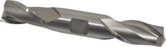 Hertel - 23/32", 1-5/16" LOC, 3/4" Shank Diam, 5" OAL, 2 Flute, High Speed Steel Square End Mill - Double End, Uncoated, Spiral Flute, 30° Helix, Centercutting, Right Hand Cut, Right Hand Flute - Benchmark Tooling