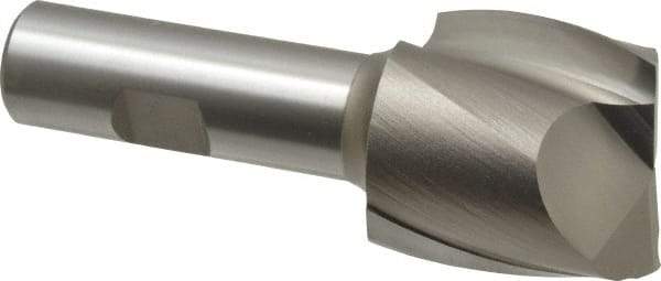 Hertel - 1-1/2", 1-1/2" LOC, 3/4" Shank Diam, 3-7/8" OAL, 2 Flute, High Speed Steel Square End Mill - Single End, Uncoated, Spiral Flute, 30° Helix, Centercutting, Right Hand Cut, Right Hand Flute - Benchmark Tooling