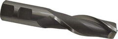 Hertel - 7/8", 2-1/2" LOC, 7/8" Shank Diam, 4-3/4" OAL, 2 Flute, High Speed Steel Square End Mill - Single End, Uncoated, Centercutting - Benchmark Tooling
