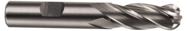 Hertel - 3/8" Diam, 2-1/2" LOC, 4 Flute Cobalt Ball End Mill - Uncoated, Single End, 4-1/4" OAL, 3/8" Shank Diam, Spiral Flute - Benchmark Tooling