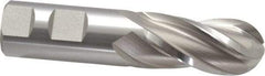 Hertel - 1" Diam, 2" LOC, 4 Flute Cobalt Ball End Mill - Uncoated, Single End, 4-1/2" OAL, 1" Shank Diam, Spiral Flute - Benchmark Tooling