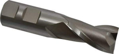 Hertel - 7/8" Diam, 1-1/2" LOC, 2 Flute High Speed Steel Keyway End Mill - Spiral Flute, Uncoated, 7/8" Shank Diam, 3-3/4" OAL, 30° Helix, Centercutting - Benchmark Tooling