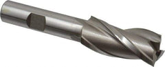 Hertel - 3/4", 1-5/8" LOC, 1/2" Shank Diam, 3-5/8" OAL, 3 Flute, High Speed Steel Square End Mill - Single End, Uncoated, Centercutting - Benchmark Tooling