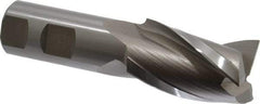 Hertel - 1-1/4", 2" LOC, 1" Shank Diam, 4-1/2" OAL, 3 Flute, High Speed Steel Square End Mill - Single End, Uncoated, Centercutting - Benchmark Tooling