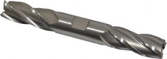 Hertel - 3/4", 1-5/8" LOC, 3/4" Shank Diam, 5-5/8" OAL, 4 Flute, High Speed Steel Square End Mill - Double End, Uncoated, Spiral Flute, 30° Helix, Right Hand Cut, Right Hand Flute - Benchmark Tooling