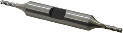 Hertel - 7/64", 3/8" LOC, 3/8" Shank Diam, 3-1/16" OAL, 4 Flute, High Speed Steel Square End Mill - Double End, Uncoated, Spiral Flute, 30° Helix, Right Hand Cut, Right Hand Flute - Benchmark Tooling