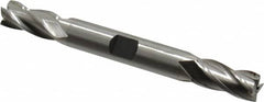 Hertel - 23/64", 3/4" LOC, 3/8" Shank Diam, 3-1/2" OAL, 4 Flute, High Speed Steel Square End Mill - Double End, Uncoated, Spiral Flute, 30° Helix, Right Hand Cut, Right Hand Flute - Benchmark Tooling