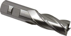 Hertel - 27/32", 1-7/8" LOC, 7/8" Shank Diam, 4-1/8" OAL, 4 Flute, High Speed Steel Square End Mill - Single End, Uncoated - Benchmark Tooling