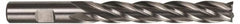 Hertel - 1-1/4", 4" LOC, 1-1/4" Shank Diam, 6-1/2" OAL, 4 Flute, High Speed Steel Square End Mill - Single End, Uncoated, Spiral Flute, 30° Helix, Centercutting, Right Hand Cut, Right Hand Flute - Benchmark Tooling