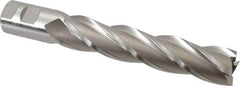 Hertel - 1-1/4", 6" LOC, 1-1/4" Shank Diam, 8-1/2" OAL, 4 Flute, High Speed Steel Square End Mill - Single End, Uncoated, Spiral Flute, 30° Helix, Right Hand Cut, Right Hand Flute - Benchmark Tooling